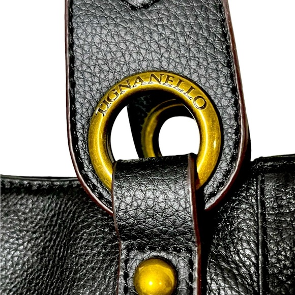 Tignanello Pebbled Leather Shoulder Bag Black - Picture 4 of 5